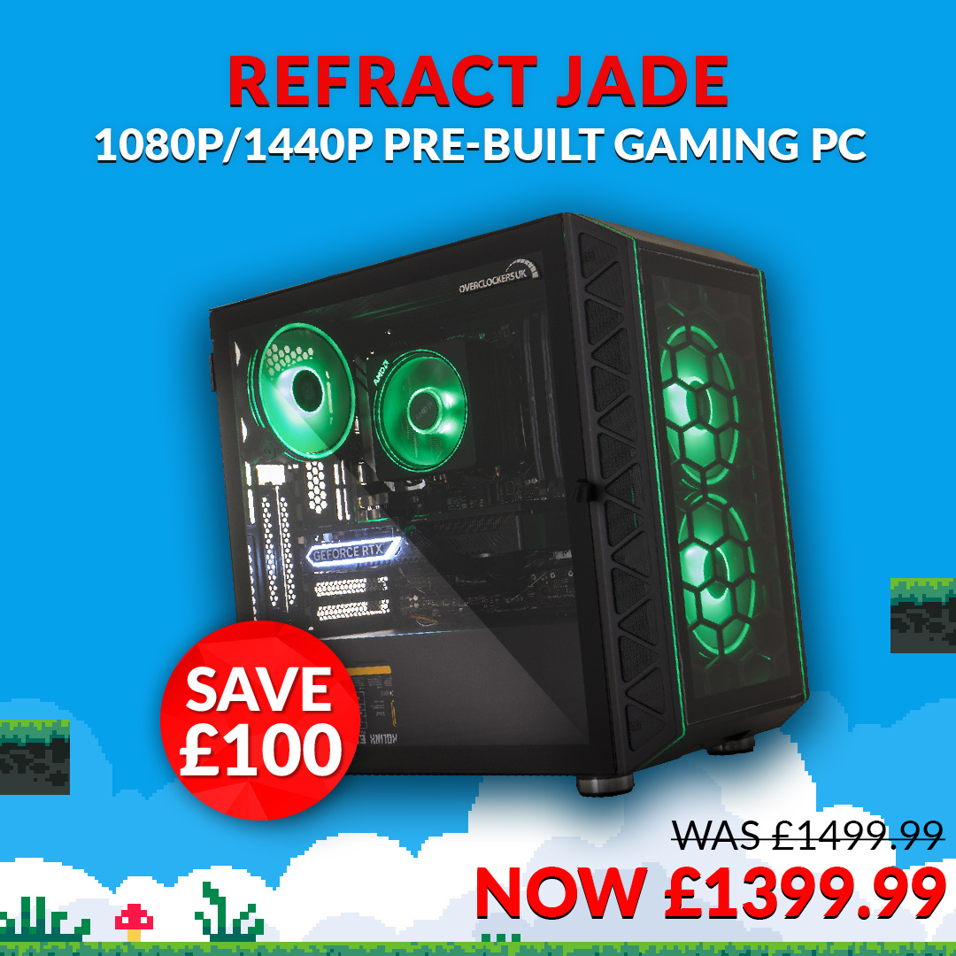 Refract Gaming Jade - 1080p/1440p Pre-Built Gaming PC